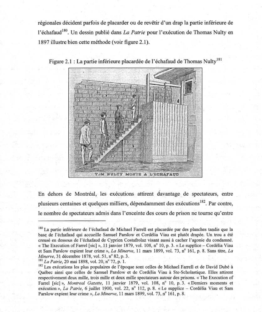 Figure 2.1  : La partie inférieure placardée de l'échafaud dé Thomas Nulty 181 