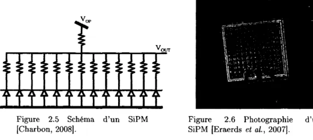 Figure  2.5  Schéma  d ’un  SiPM  [Charbon,  2008].