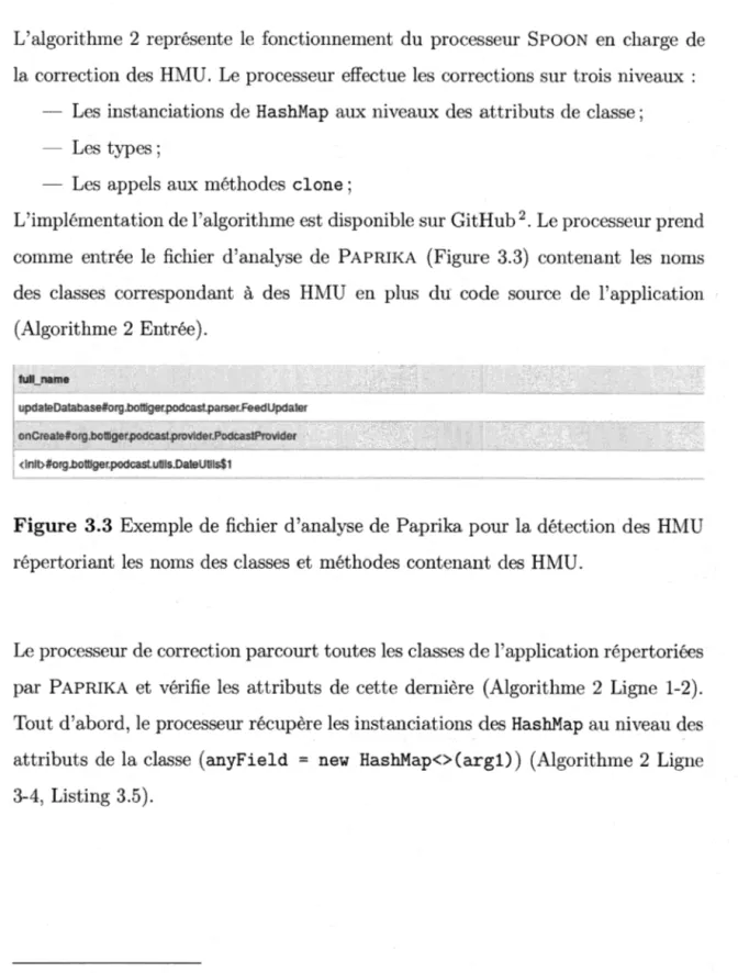 Figure 3.3  Exemple de fi.chier  d'analyse de Paprika pour la détection des  HMU 