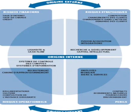 Figure 8 : Classification des risques proposé par le cadre de référence de la gestion des risques [FERMA,  2003]