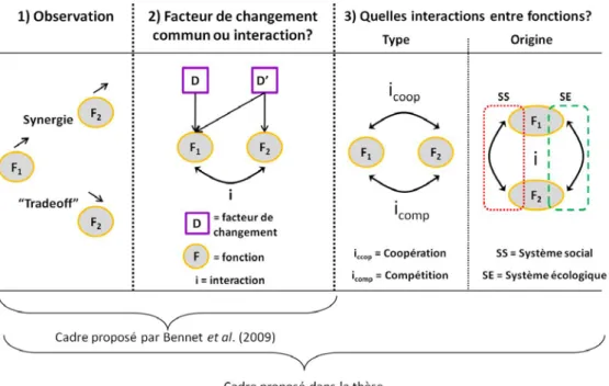 Figure 21 : Résumé de la grille d’analyse des interactions entre fonctions (Adapté de Rives et al., In review‐a)  