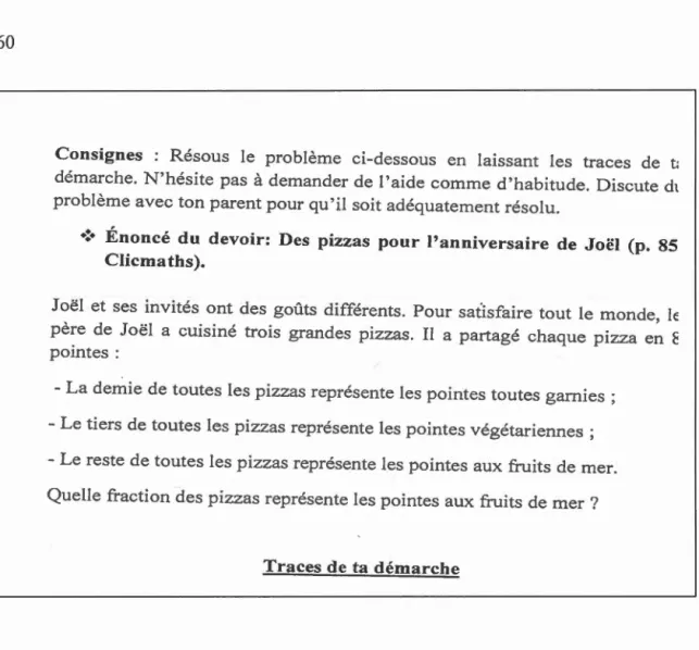 Figure 3.2  Énoncé  du  devoir 