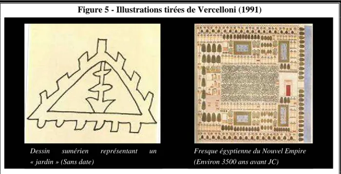 Figure 5 - Illustrations tirées de Vercelloni (1991) 