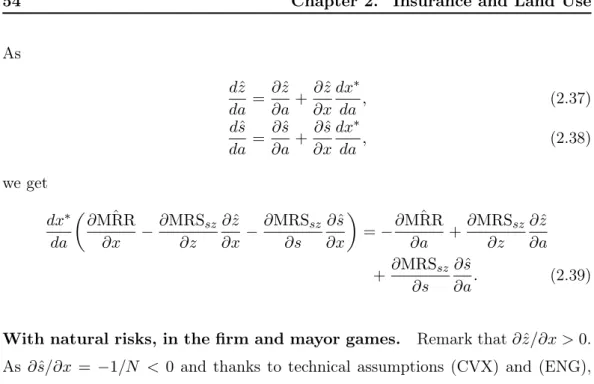 Table 2.3: Derivatives of MRR, ˆ ˆ z and ˆ s with respect to ρ and N