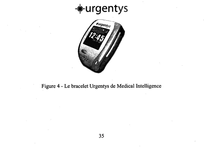 Figure 4 - Le bracelet Urgentys de Medical Intelligence 