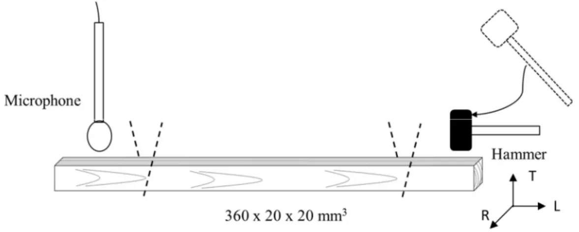 Figure 2.3.  Measurement of dynamic MOE using Bing method 