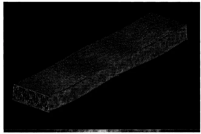 Figure 4.6 Modele de dalle dans SAP2000 © : representation de la fleche sous chargement