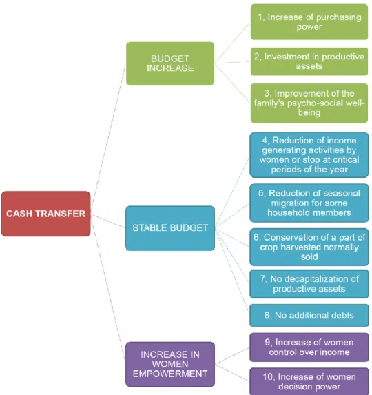 FIGURE 9: SIMPLIFIED THEORETICAL FRAMEWORK OF ACTION OF CASH TRANSFERS 