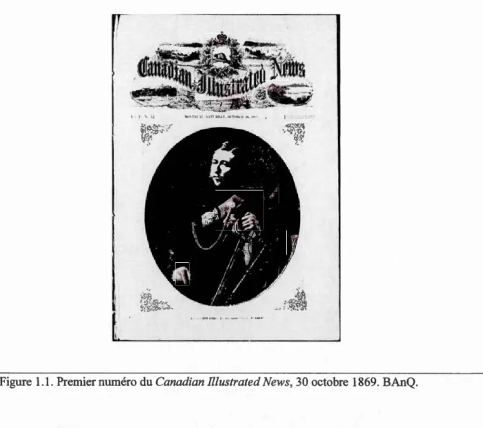Figure  1.1.  Premier numéro du  Canadian lllu s trated New s,  30 octobre 1869. BAnQ
