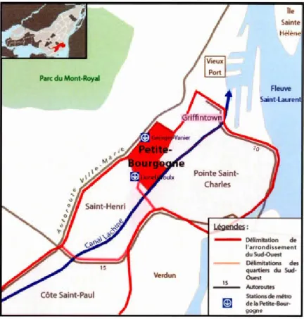 Figure 3.1  La  Petite-Bourgogne à  Montréal 