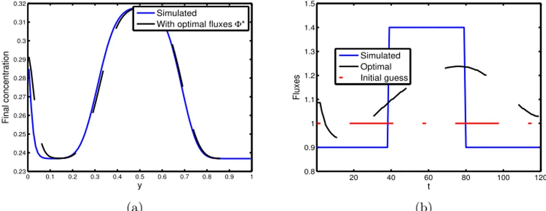 Figure 2.4 – Reconstruction of the final concentration of the species i = 0.