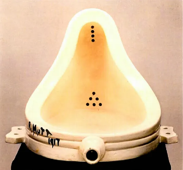 Fig u re 2 Marcel Duchamp ,  Fontain e,  1917/1964, faïence blanche recouverte de glaçure céramique et  de peinture, 63  x 48 x 35  cm