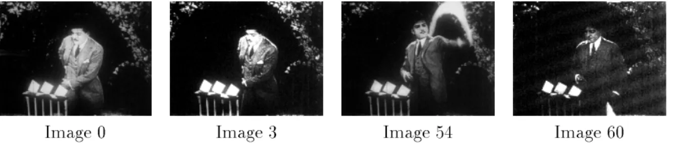 Fig. 3.7 - Images test de la sequence \Max" dont l'eet de pompage a ete corrige avec la