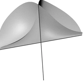 Figure 1.5: The front of the open Whitney umbrella T ∗ X, that is