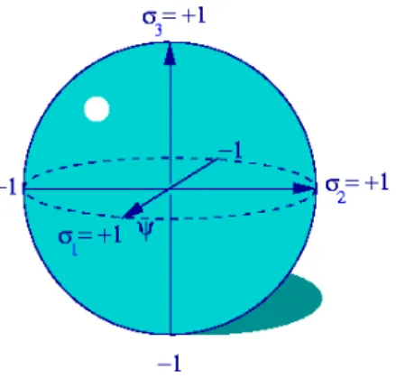 Figure 1: R´ esultat de mesures de Paulin sur une particule de spin 1/2. Source:[ https: // en