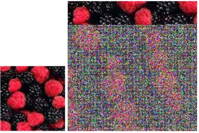 Fig. 1.1: Synthèse d'une texture à partie d'un échantillon.