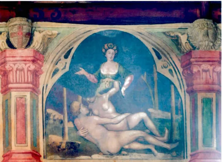 Figure  13 : Détai l du  mois de décembre (couple et femme), Cycle astrologique du  Salon, apr