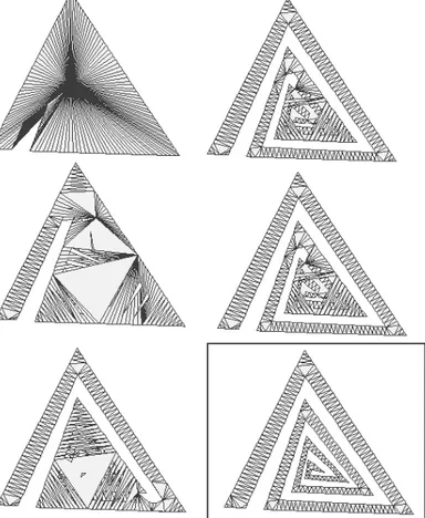Fig. 2.5 – G´ en´ eration de maillage par optimisation topologique locale en 2D