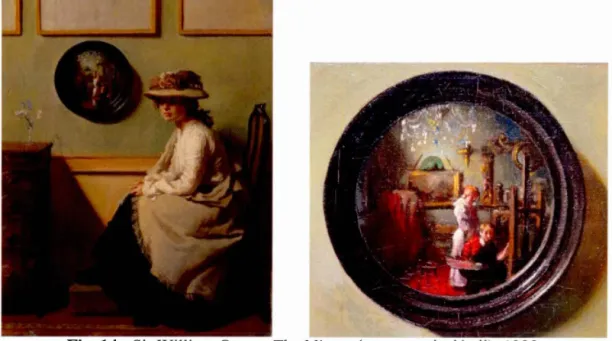Fig.  14:  Sir William Orpen , Th e Mirror  (œuvre ,  puis détail) ,  1900 