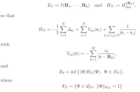 Figure 1.1 – The graphs of the spectra of H N and H N −1 respectively (HVZ-theorem) .