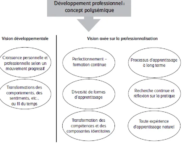 Figure 3 : Perspectives théoriques du concept de développement professionnel 
