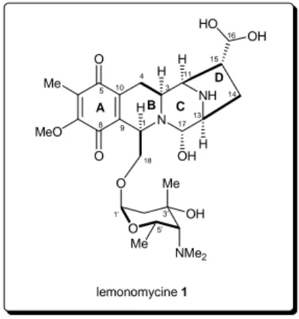 Figure 3 : Spectre  1 H-RMN de la lémonomycine 1 (D 2 O, 500 MHz) 