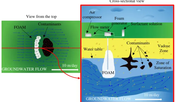 Fig. 1.2 Schematic illustration of the foam injection process in FAMOUS project 