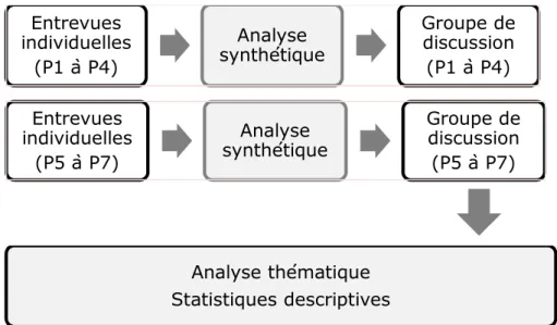 Figure 2 : Alternance formes de collecte de données et types d’analyse 