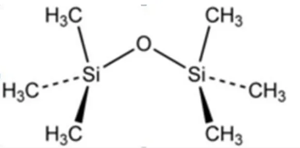 Figure i ‐1 : Représentation de Cram de la molécule d'hexametyldisiloxane, ou HMDSO 