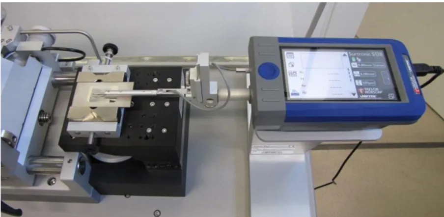 Figure 2-5- The profilometer device used to measure the mean wear rate and  roughness of the samples