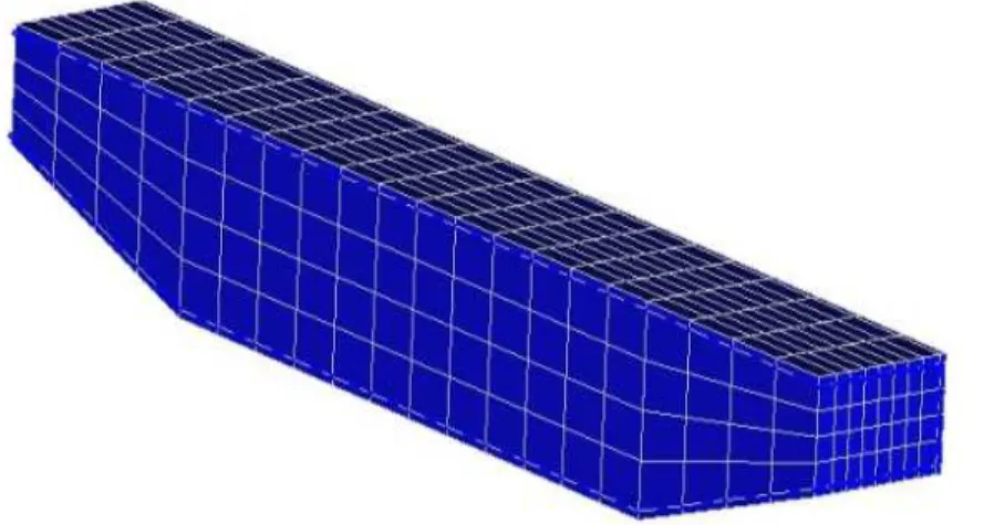 Figure 7-14 Modèle numérique développé pour les calculs de diffusion et mécanique 