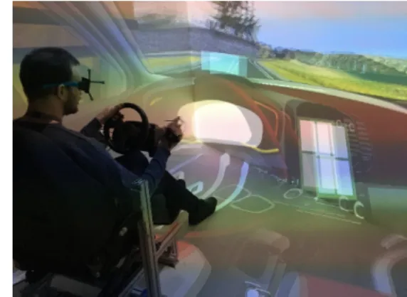 Figure 2: Subject immersed in the VE.