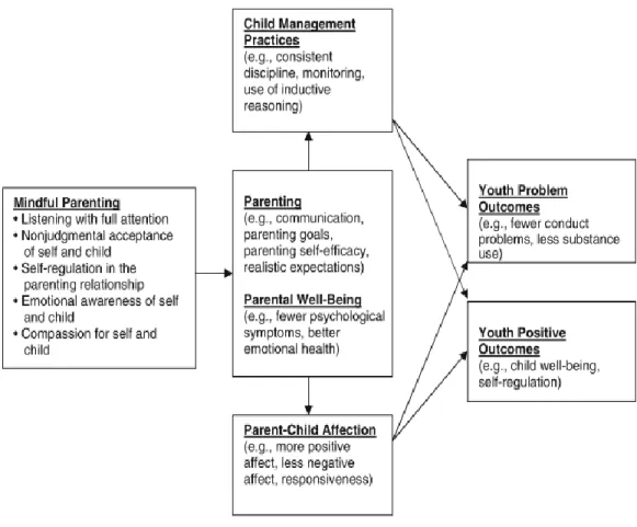 Figure 2. Le modèle de la pleine conscience parentale de Duncan et al. (2009)