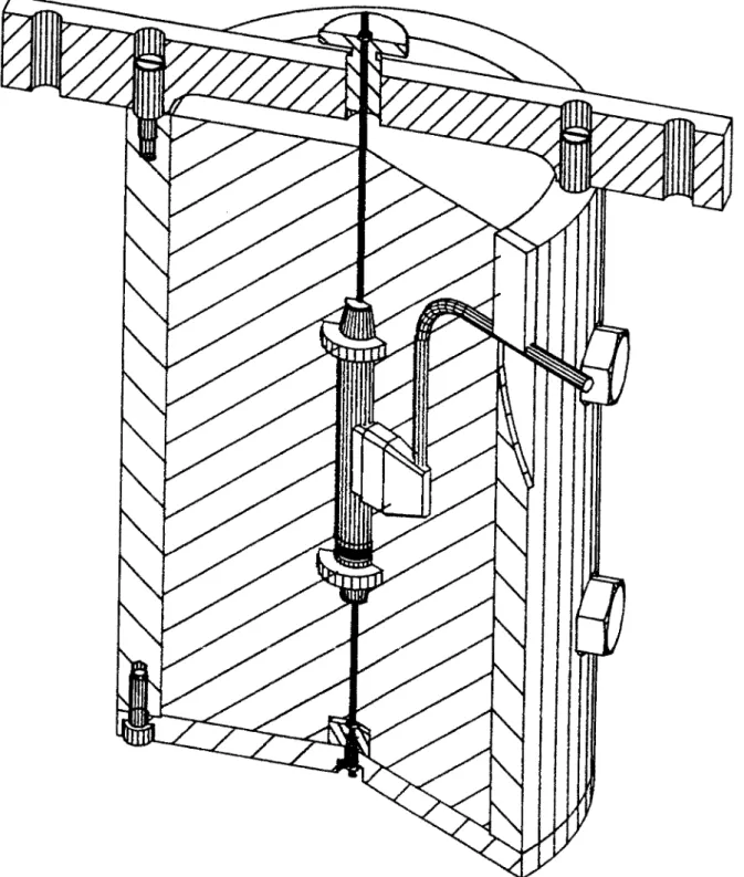 Fig. III. 5 : Système de mise en tension des cordes pendant le coulage 