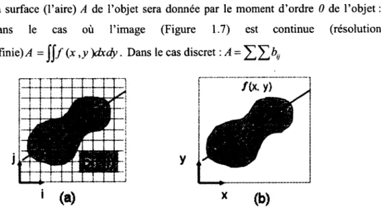 Figure 1.7 - Image Binaire (a)discrete et (b)continue 