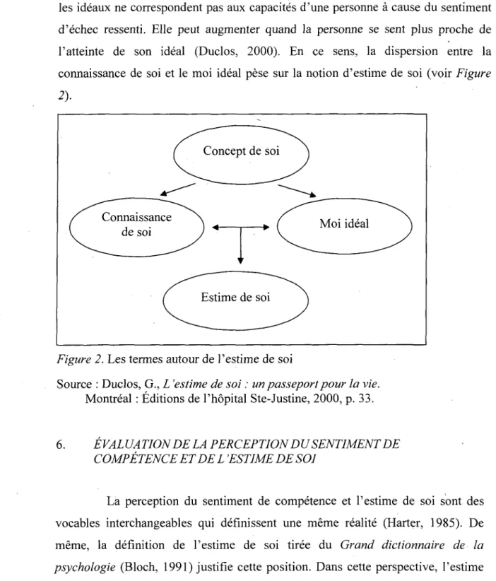 Figure 2. Les termes autour de l'estime de soi 