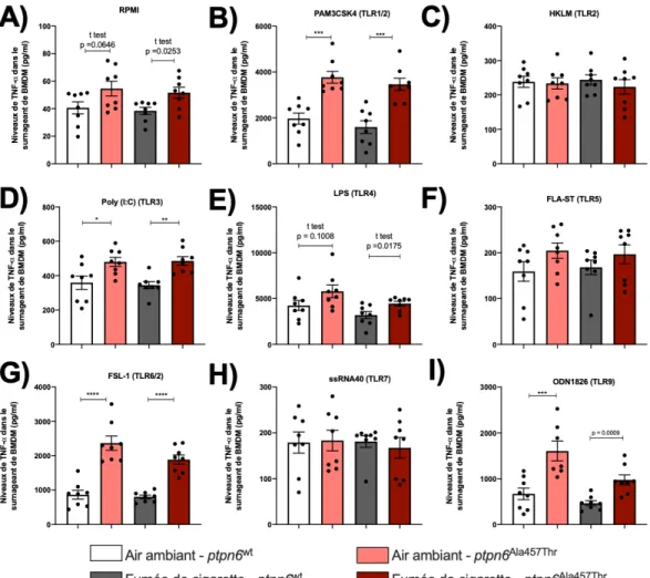 Figure 10. Les niveaux de TNF- ⍺  sécrétés par des macrophages dérivés de 