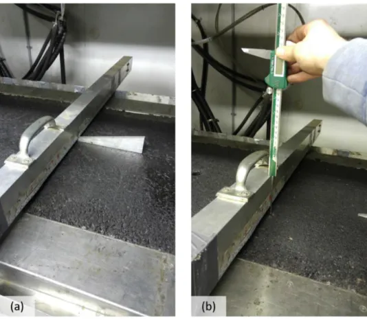 Figure 6.12 : Prise des mesures manuelles lors des essais au simulateur routier  