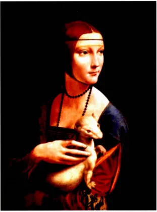 Figure 7  : Léonard de Vinci ,  Port r ait d e  C ec ilia Gall e rani  ( L a  Dam e  à 1  ' h e rmin e),  1483-90, huile sur bois, 55  x 40 cm, Czartoryski  Museum , Cracovie 
