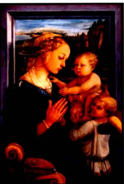 Figure  10: Fra Filippo Lippi, La Lippina ou  Vierge à l'enfant  avec  deux anges,  c.1465, tempera sur bois, 92x63.5 cm,  Spedale degli  innocenti, Florence 