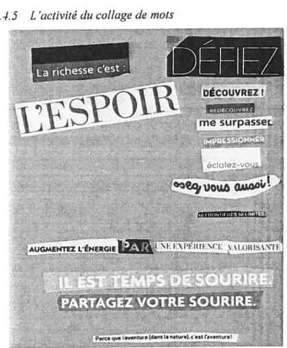 Figure 10: L’activité du collage de mots2.4.5L ‘activité du collage de mots