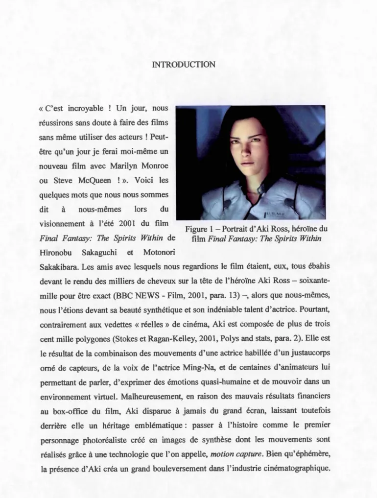 Figure  1  -Portrait  d '  Aki  Ross ,  héroïne du 