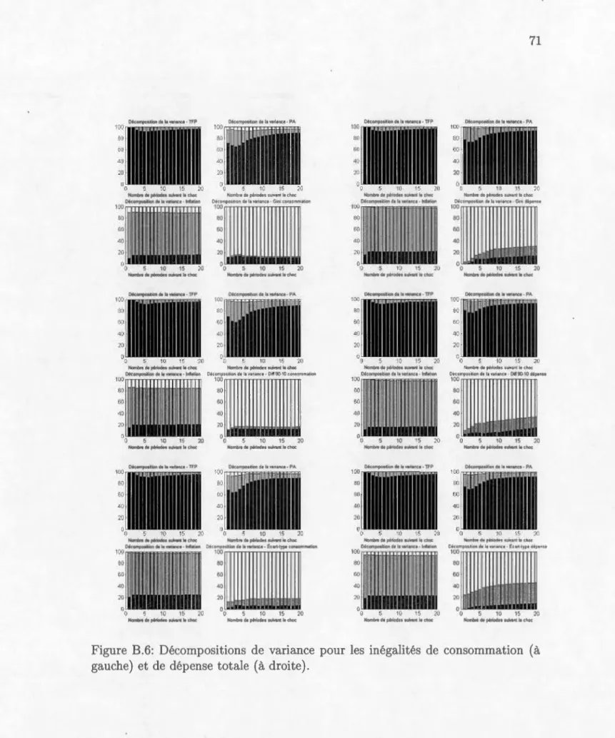 Figure  B.6 :  D éco mpo s itions  d e  variance  pour  les  in éga lit és  d e  co nsomm ati on  (à 