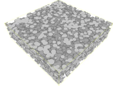 Figure 2.27: Underlying geometry of Figures 2.28 and 2.29 : a realization of a Boolean model with spheres as grains.