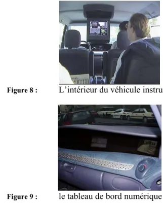 Figure 8 :    L’intérieur du véhicule instrumenté  