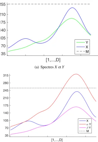 Fig. 2.12: Représentation du palpage par multiplication linéaire et LIP d’un spectre X par un spectre Y .