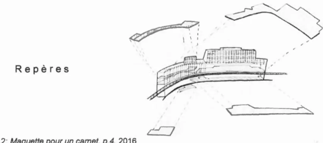 Figure  3 . 2 : Maquette pour un  carnet ,  p . 4 ,  2 0 16 