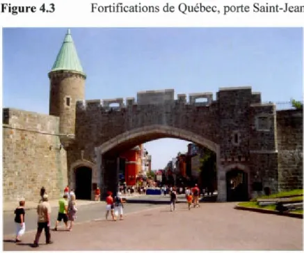 Figure 4 . 3  Fortifications  de  Québec ,  porte  Saint - Jean 
