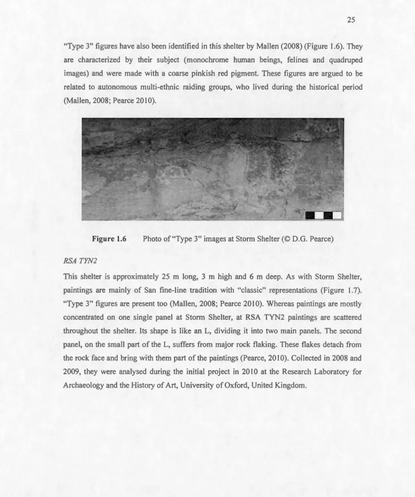 Figure  1.6  Photo  of "Type  3"  im ag es  a t  Sto rm  Shelt e r  ( ©  D .G