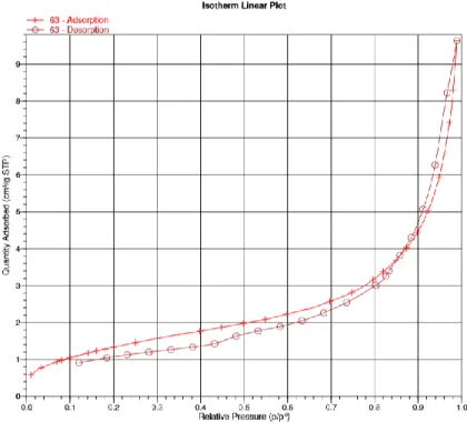 Figure 2.12 The isotherm plot for the case of AgNbO 3  nanoparticles. 